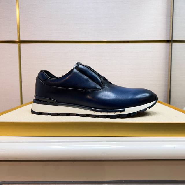 Berluti men's sneakers. This uniquely modern shoe breaks the mold, featuring a l