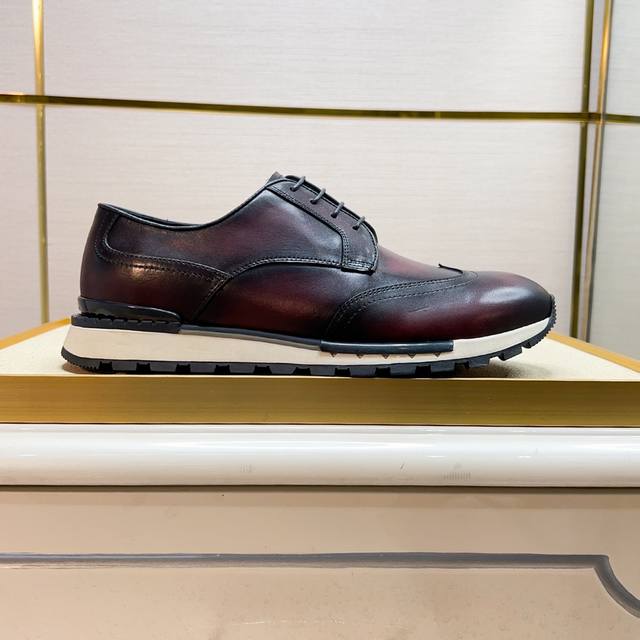 Berluti men's sneakers. This uniquely modern shoe breaks the mold with a leather