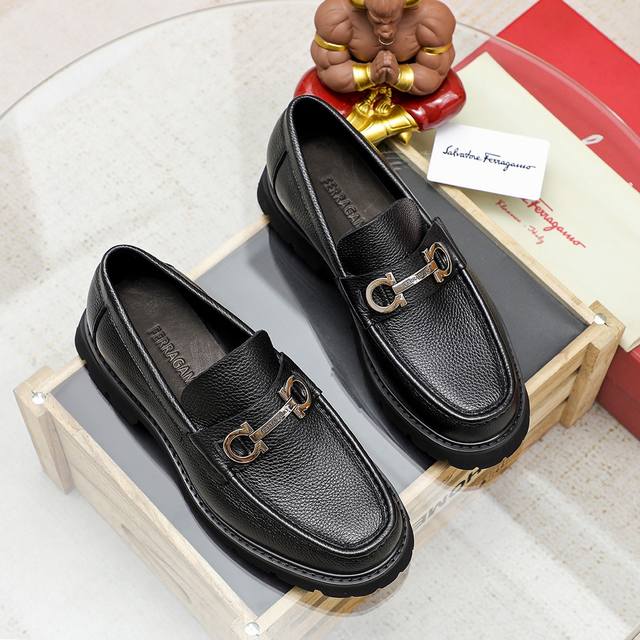 Factory Price Men's Shoes, Original Ferragamo Men's Casual Slip-On Shoes, Offici