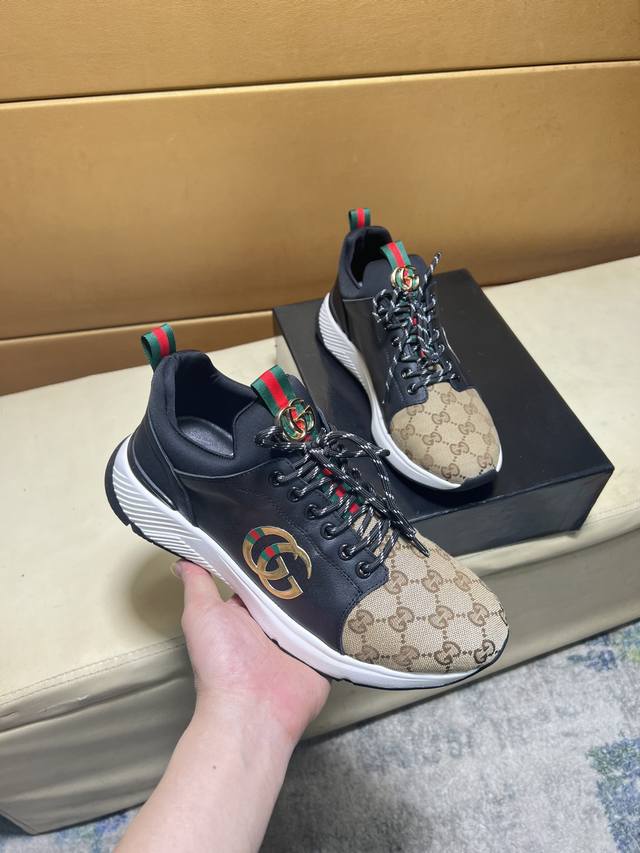 factory price men's men's sports shoes original Gucci top purchasing men's casua