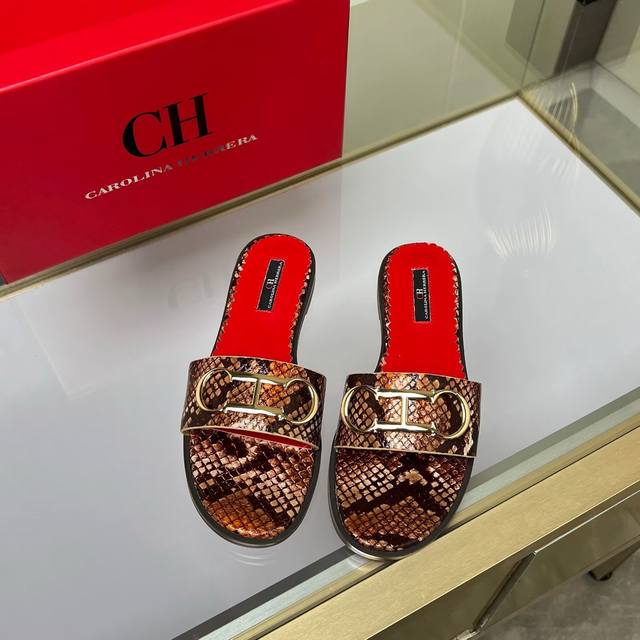 Factory P price sports original single 35-43 size Carolina.Herrera Carolina flat