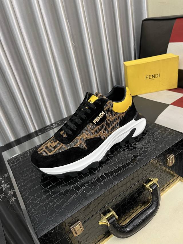 Factory Price: Fendi Classic Comfort Men's Sneakers. These sophisticated sneaker