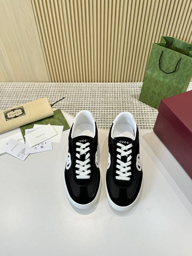 Gucc unisex new Dexun sneakers. Fabric: Mercerized suede with high-density breat