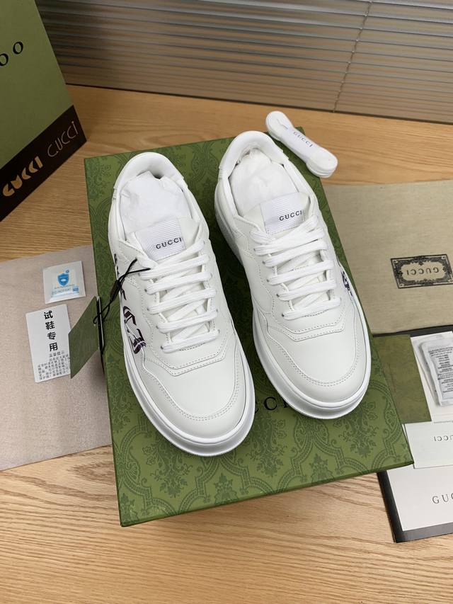 real price Gucci new season biscuit shoes 3D printing, new colors are amazing 34