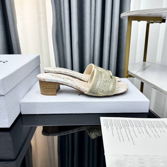 Dior's 2025 Spring/Summer retro embroidered slippers are this year's most dazzli
