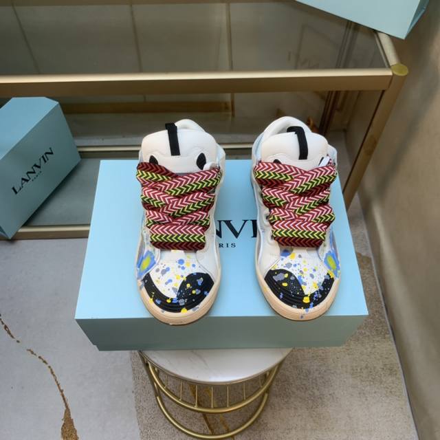 Lanvin. Available in 22 colors: Nubuck, breathable mesh, and cowhide footbed. Un