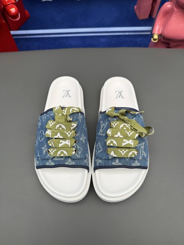38-45 45 custom-made Louis V* high-end luxury slippers, 1:1 high-end quality, ca