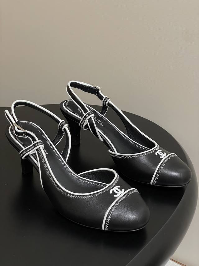 Chanel Vintage Double C Buckle High Heel Sandals. The classic double C buckle an