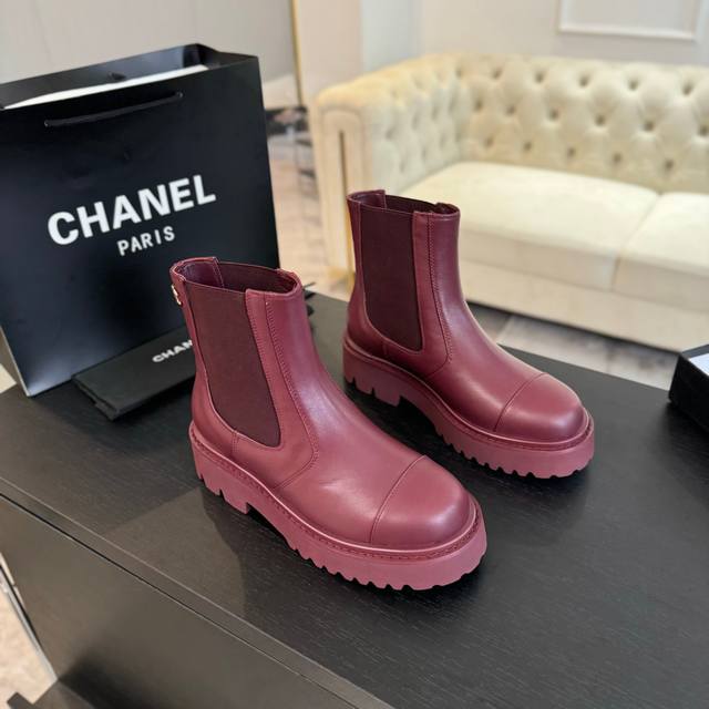 Chane* | Chanel 24B autumn and winter new thick-soled elastic slip-on boots are