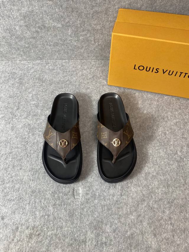 series men's slippers, Louisvuitt On Fw. New Arrival ~ LV Aspen platform slipper