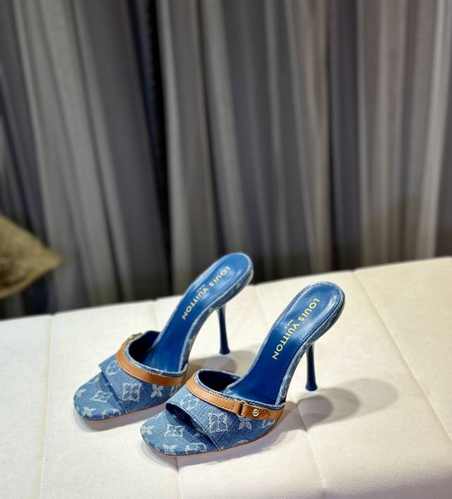 Spring top version rubber outsole double-layer leather sole LV single shoes Gold