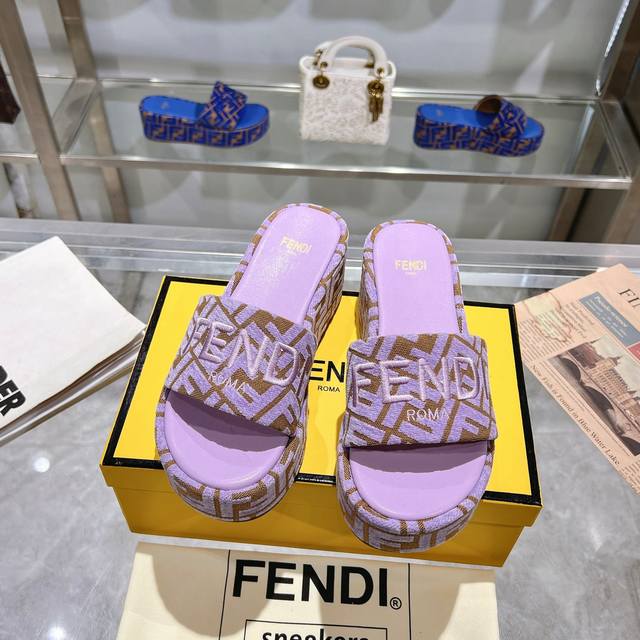 jacquard canvas sole, Fendi silk thread embroidery, 35-42 sizes,