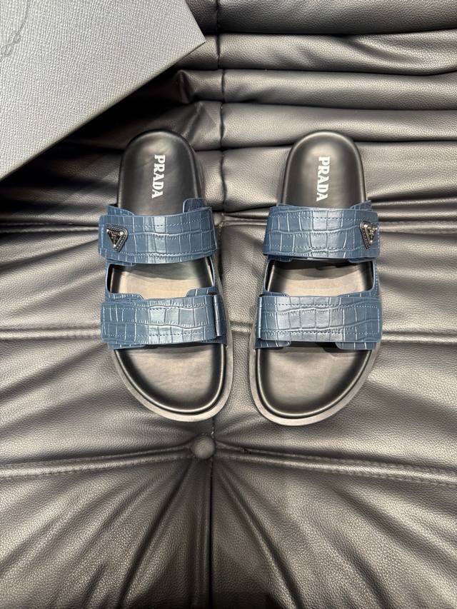 Pradr - Prada luxury brand casual slippers, imported original sheepskin, sheep g