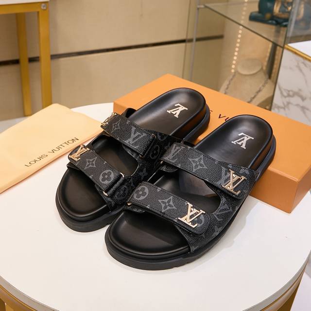 Louis Vuitton's new Lv Sunset Comfort flat sandals, featuring a refined raffia u