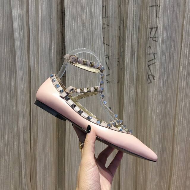 matte pink sheepskin leather, five collections available year-round. Valentino i