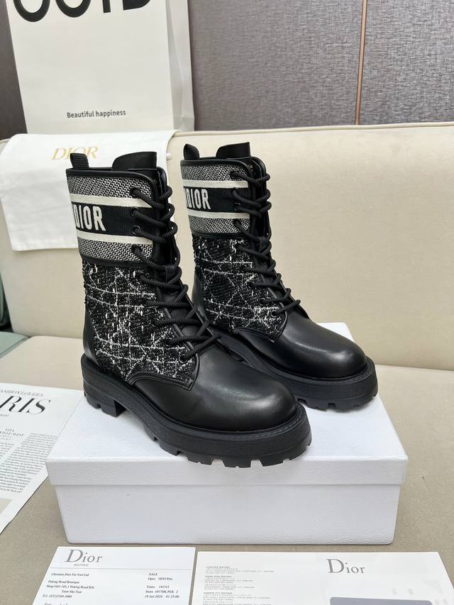 Ss highest version Dior Dior autumn and winter boots retro work boots, imported