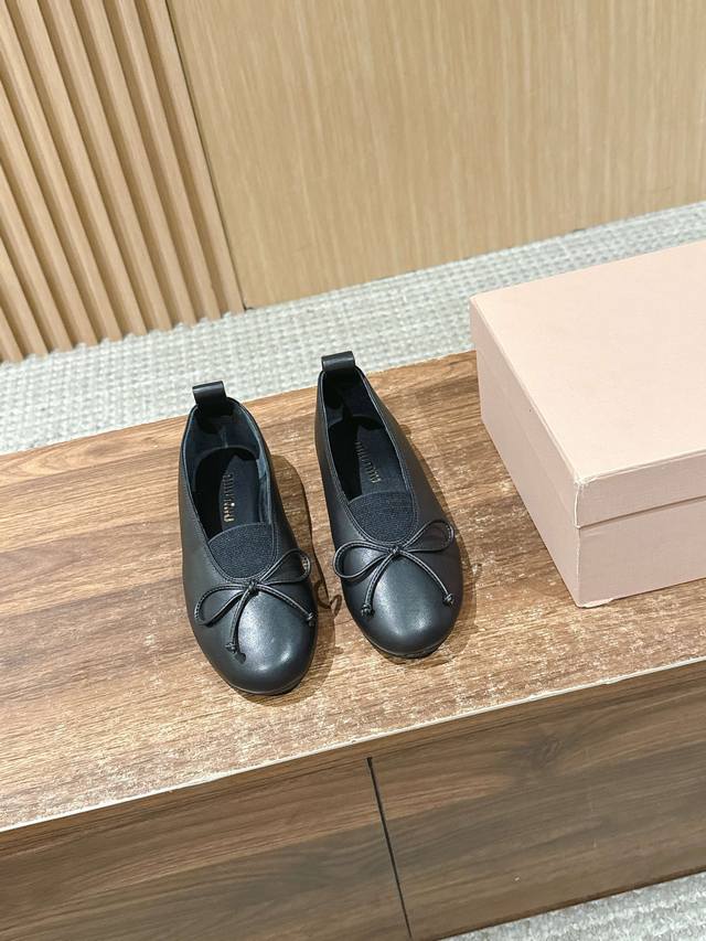 Miu Miu Fall/Winter ballet flats are made from soft lambskin leather! The round