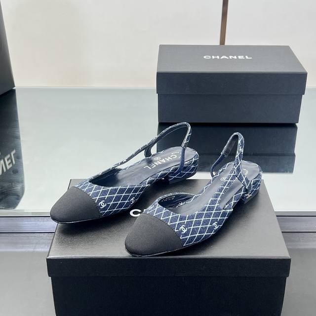 High version long-term stock Xiao Chanel Slingback classic series patchwork bloc