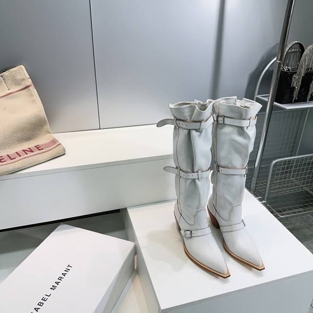 High-quality factory boots! Top-quality R13 25 new fall/winter slouchy buckled E
