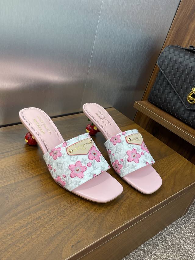 Louis Vuitton 2025 Spring/Summer New Cherry Heel Jelly Color Women's Shoes Lv Le