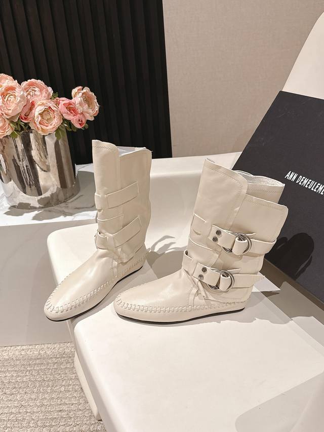 factory price P Ann Demeulemesster 2025 new short boots knight boots uppers made