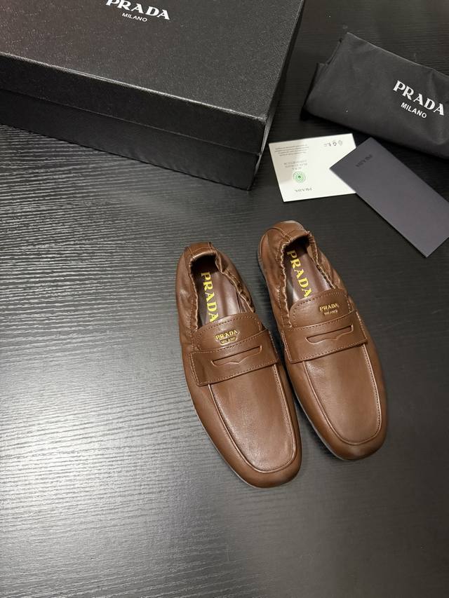 Prad* New Loafers, Old Money Style, Simple Lines for a Clean, Stylish Look. Slip