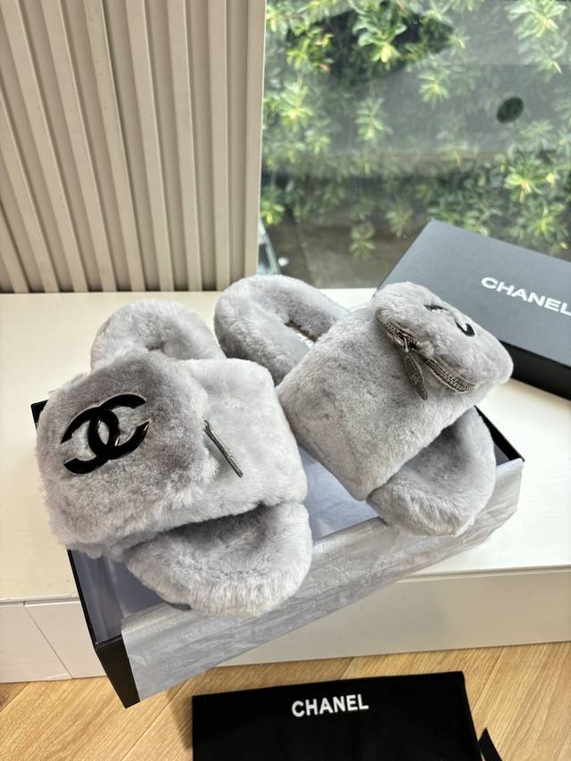 G021 WYSIWYG Shopping-grade Chanel*25S Early Fall Mary Jane Furry Cap-toe Sandal