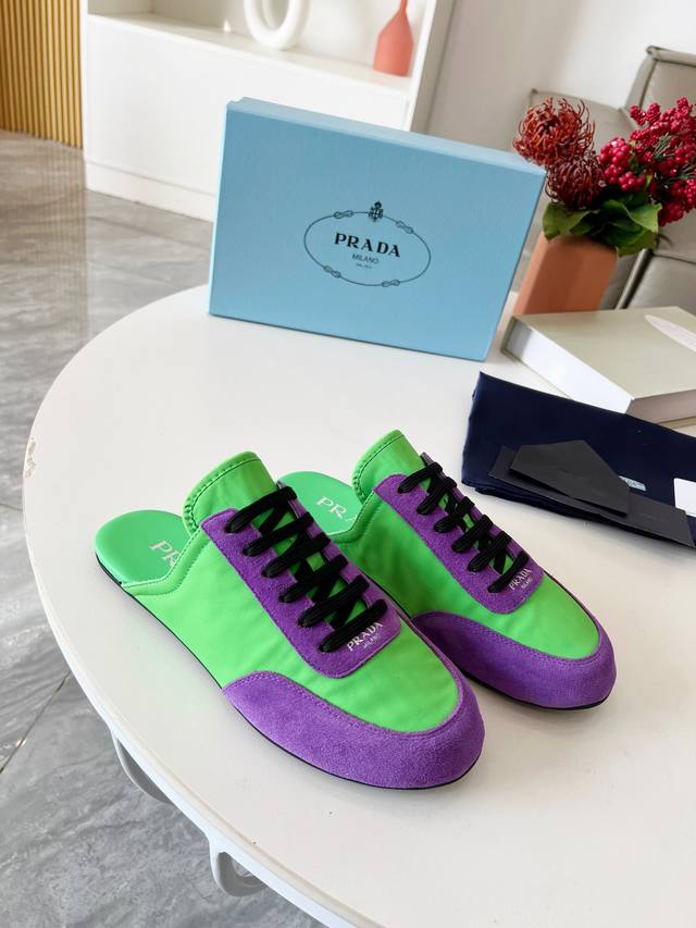 Prada half-slippers Prada Spring/Summer show thin-soled Dexter slippers 2025 Pra