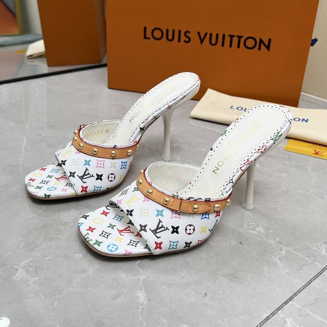 Factory P price P Louis Vuitton 25Ss new slippers Upper: denim original printed
