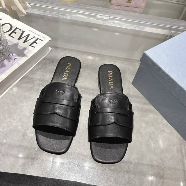 2025 Prada's latest hot-selling slippers, factory price P P, cost-effective vers