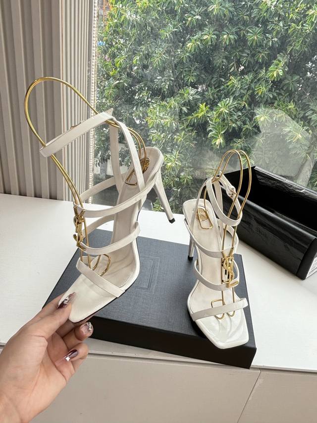 G988 What you see is what you get Saint Lauren*Ysl classic large logo flat sanda