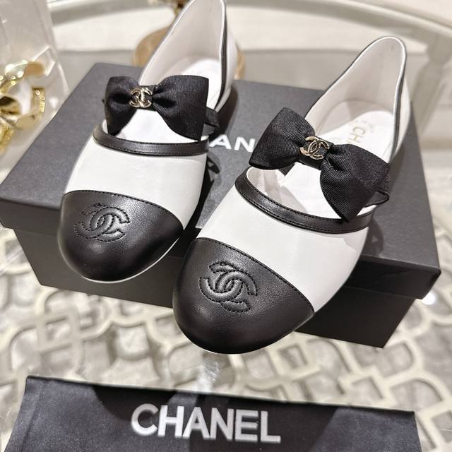 Purchasing-level quality Chanel Xiaoxiang 25 A new summer bow-knot single shoes.