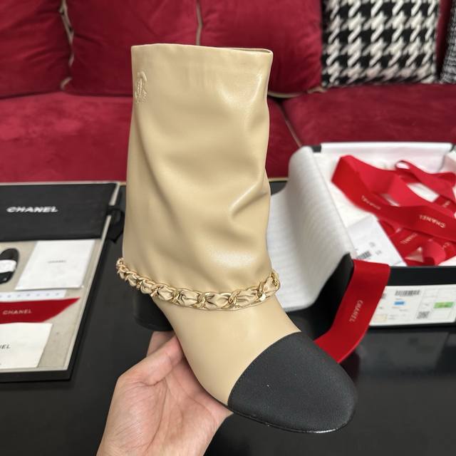 apricot short boots are here. Chanel's latest show boots are here. The latest ch