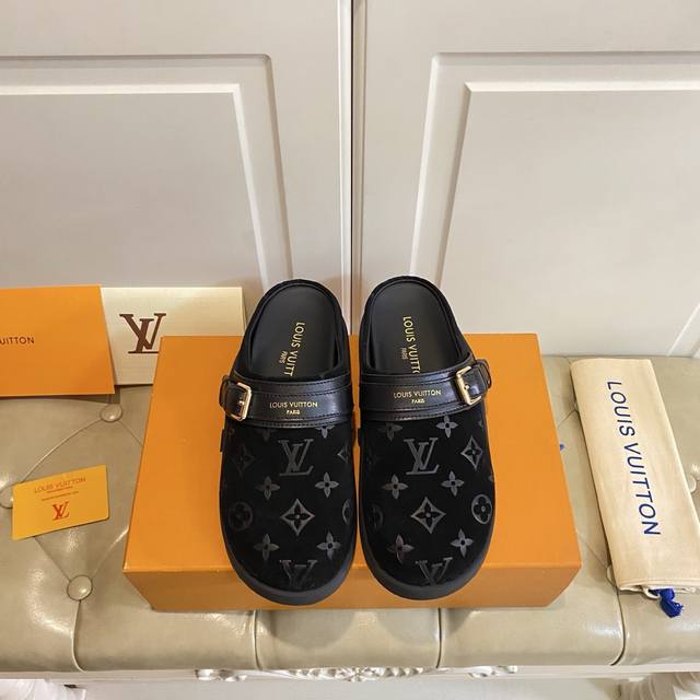 factory price P, high version 7 colors, Louis Vuitton * Lv new Birkenstock slipp