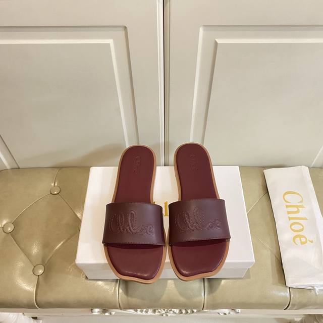 rubber sole, genuine leather sole, Chloe new style, cowhide upper, sheepskin lin