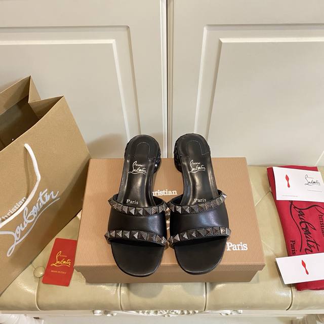 Rubber sole, genuine leather sole, top version, red-soled Christian Louboutin la