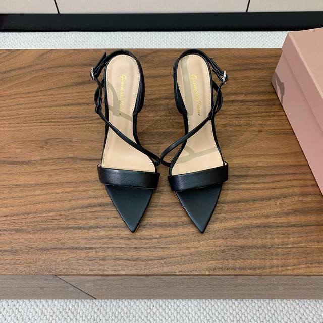 Gianvit* Ross* pointed-toe high-heeled sandals. A classic and versatile design t