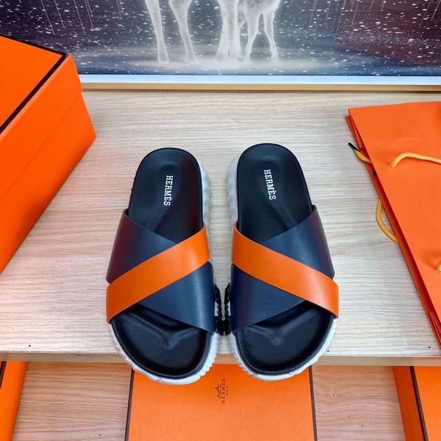 Men's size +50 Hermes market's highest version of pure handmade shoes, top produ