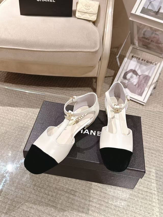 Xiao Chanel 20252111-2 Mary Jane original mold pearl heel upper; imported sheeps