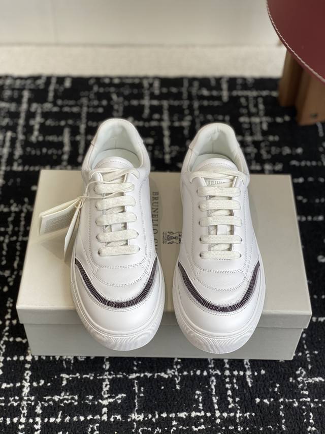 Purchase-level Brunello Cucinelli 25Ss spring/summer new shimmer casual sneakers