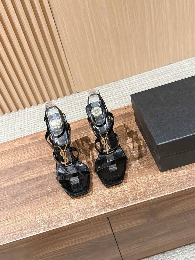 Saint Laurent Logo-embellished high-heeled sandals. These stunning YSL high-heel