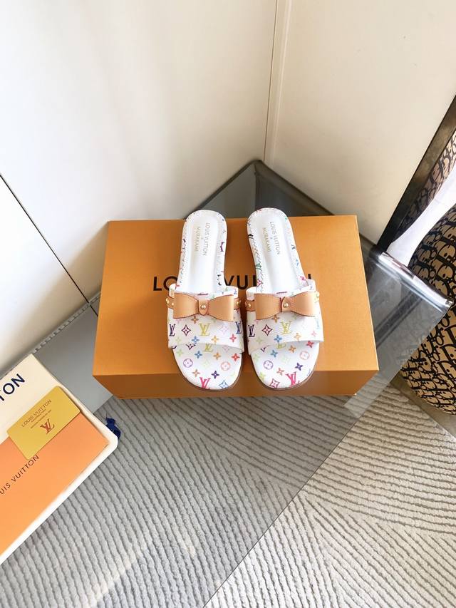 Factory Price P, Loui* Vuitto* 2025 New Romy Series Slippers, Flats, Single Shoe