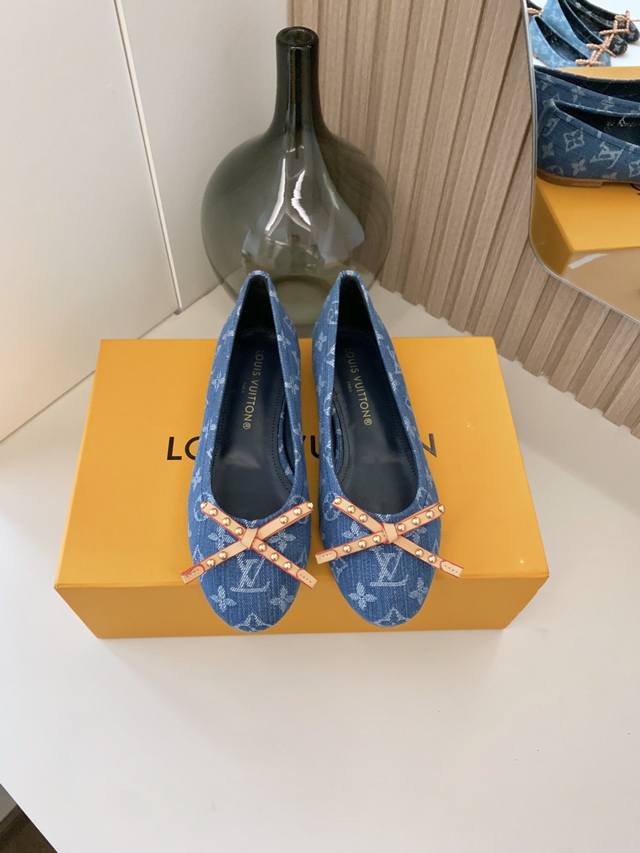 Factory Price P, Lv Ss24 New Arrival ~ L's 24 Spring/Summer denim kitten heel sl