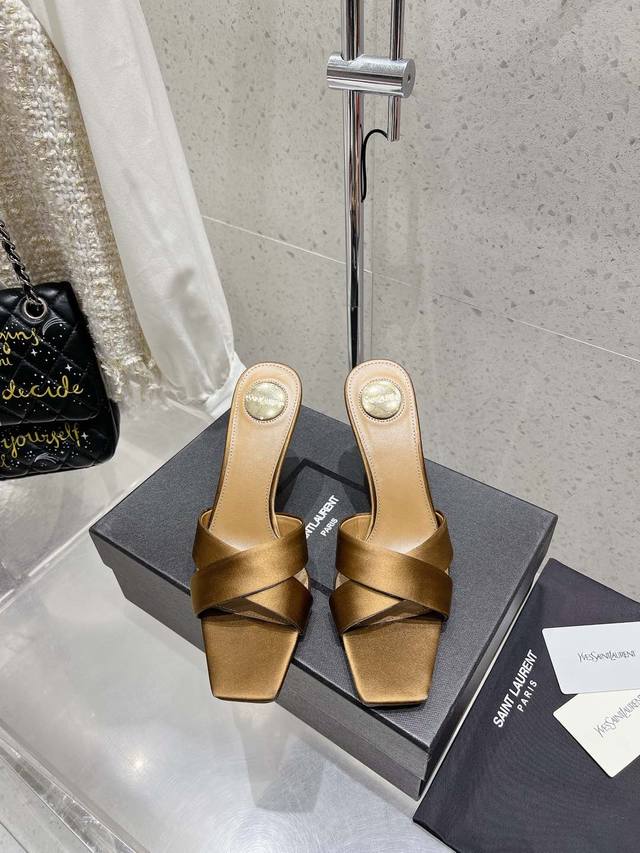 Saint Laurent YSL new high-heeled sandals and slippers, original lasts, top-qual