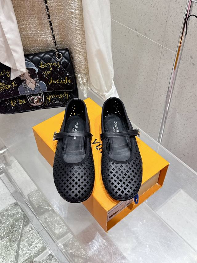 The top-of-the-line Louis Vuitton LV 25 Spring/Summer perforated Mary Janes are