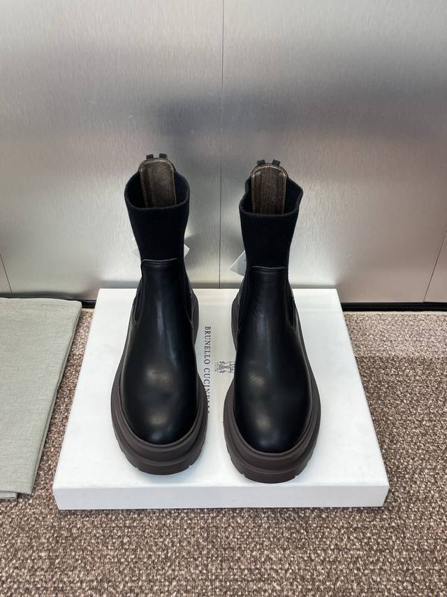 Brunello Cucineli 2025 Autumn/Winter New Stretch Women's Ankle Boots Bc Thick-so