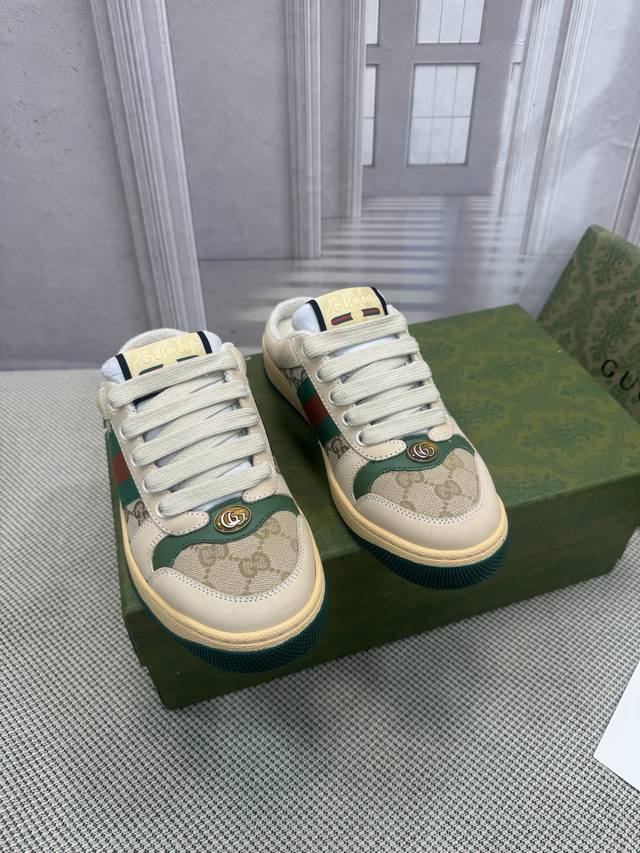 Gucci shopping version with NFC chip, GG series distressed sneakers - the hottes
