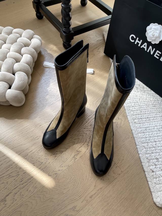 Chanel 25A new suede boots! Premium quality! Pre-sale. Sheepskin suede upper, ge