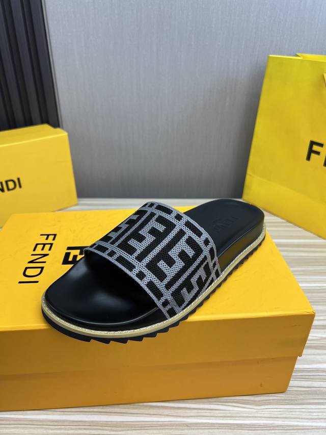 Fendi men's slippers, FENDI official website one-to-one production 38-45 size 45