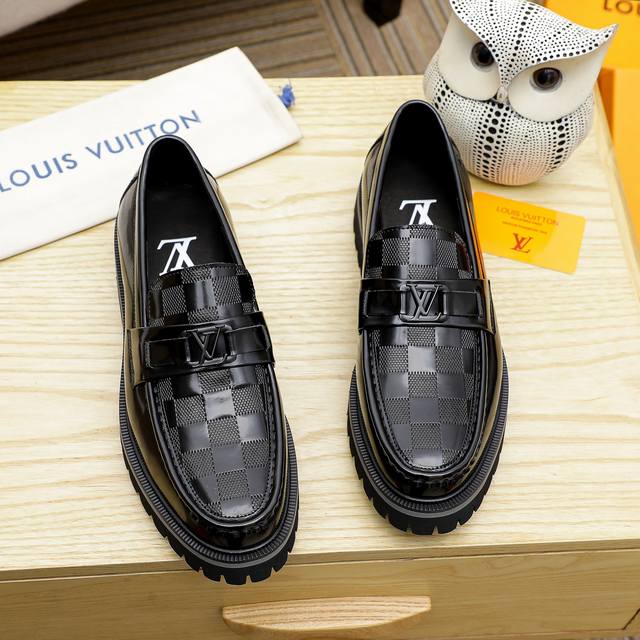 Louis Vuitton new men's casual business leather shoes are replicas of the origin